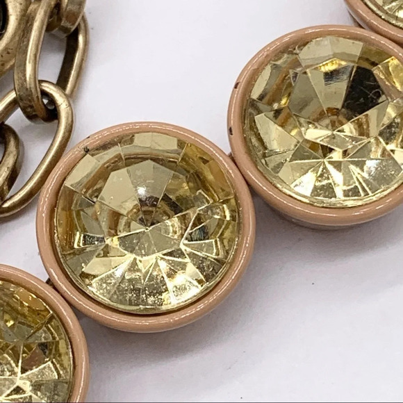 J. Crew Tan Brulee Yellow Crystal Necklace - Picture 8 of 11